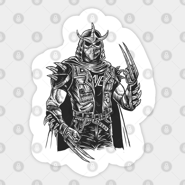 Punk Shredder Sticker by Kachow ZA